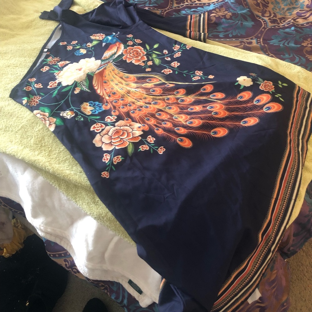 Dress asymmetrical size M multi colored